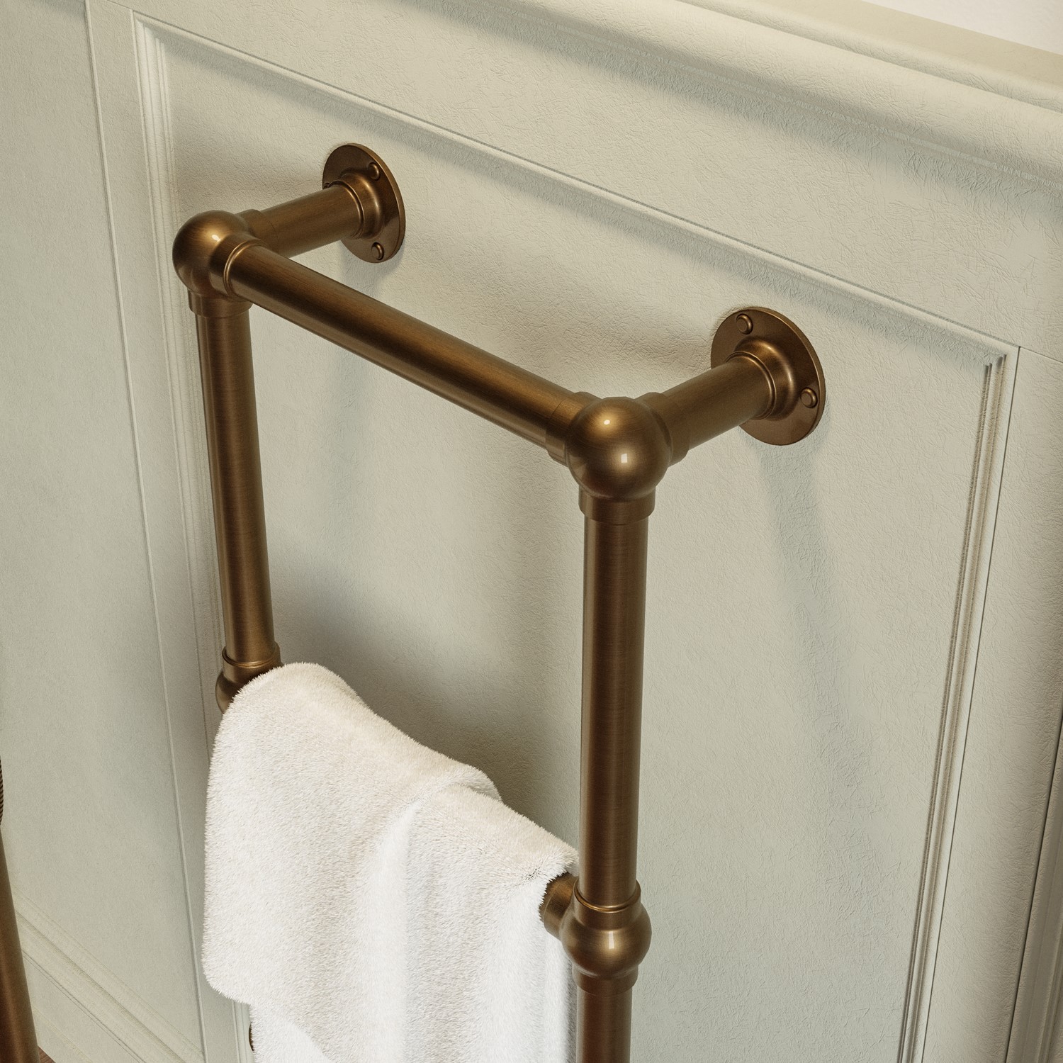 Bronze Vertical Traditional Towel Radiator 700 x 400mm - Regent ...