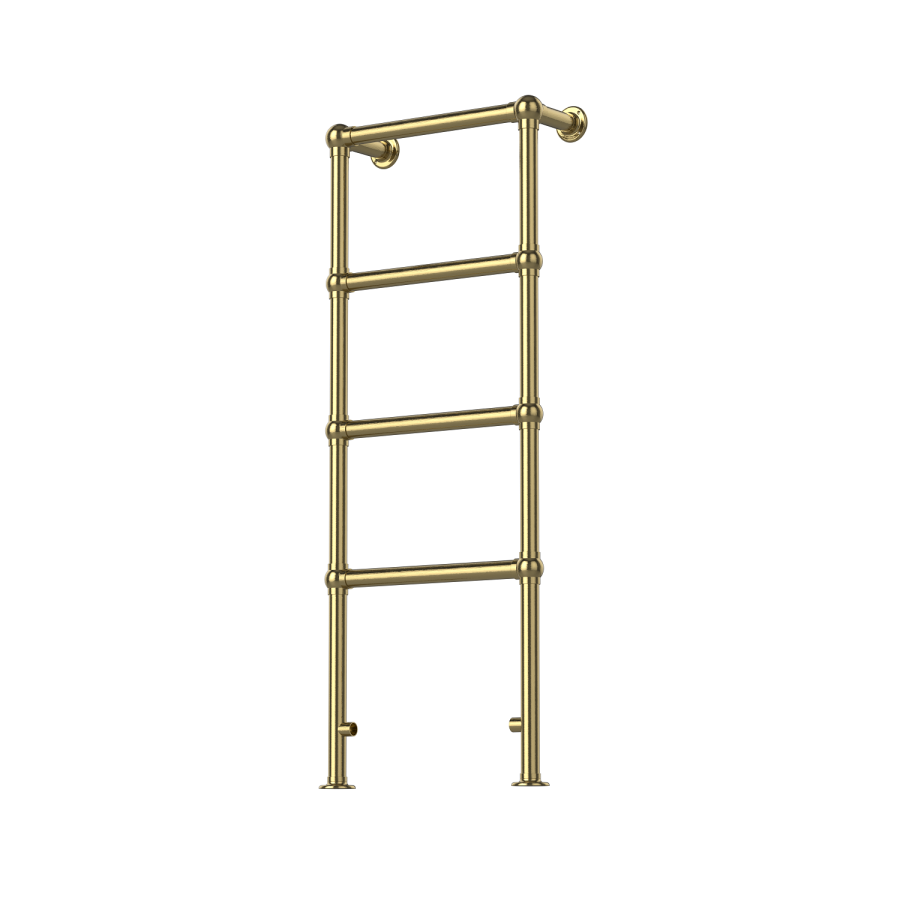 ONLY OPENED - Brass Vertical Traditional Towel Rail Radiator 1200 x 479mm - Regent