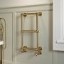 ALMOST PERFECT - Brass Vertical Traditional Towel Radiator 700 x 400mm - Regent