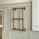 REGBBE700 Brass Vertical Traditional Electric Towel Radiator 700 x 400mm - Regent