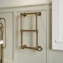 Brass Vertical Traditional Electric Towel Radiator 700 x 400mm - Regent