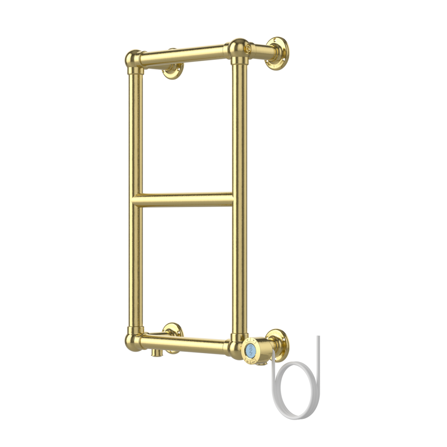 Brass Vertical Traditional Electric Towel Radiator 700 x 400mm - Regent