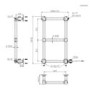 Brass Vertical Traditional Electric Towel Radiator 700 x 400mm - Regent