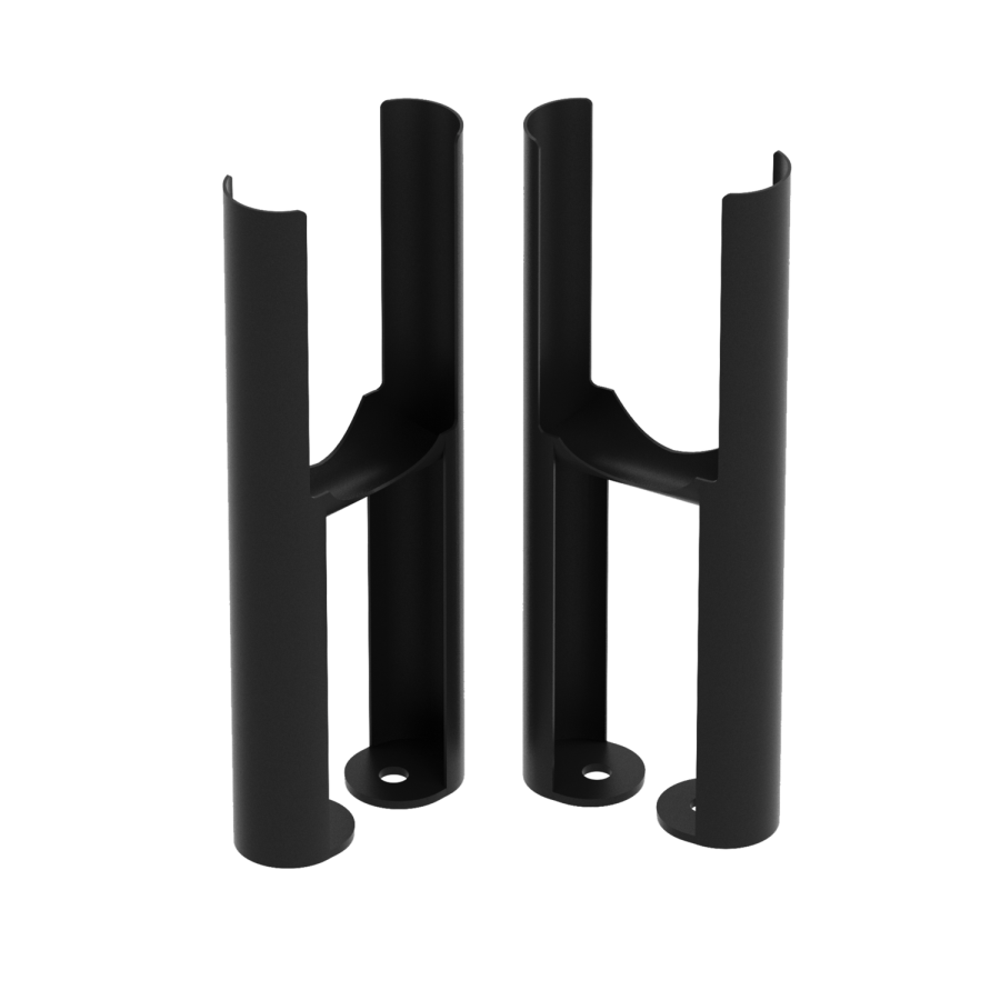 Reggio Black Two Column Traditional Radiator Feet