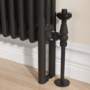 Reggio Black Three Column Traditional Radiator Feet