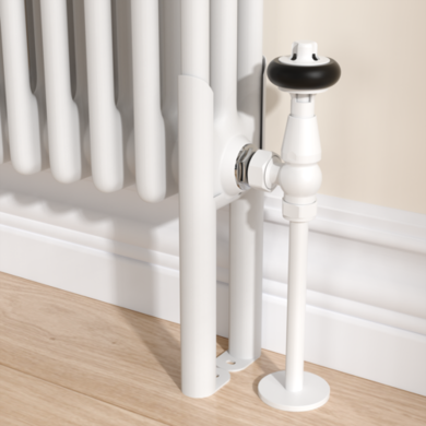 Image of REGGIO Reggio White Three Column Traditional Radiator Feet White 10.5 x 3 x 27 cm REGGIOFEET3W