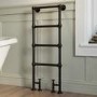 Black Vertical Traditional Towel Rail Radiator 1200 x 479mm - Regent