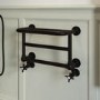 GRADE A2 - Black Traditional Heated Towel Shelf Radiator 350 x 550mm- Regent
