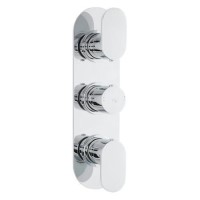 Round Triple Thermostatic Shower Valve