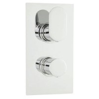 Round Twin Thermostatic Shower Valve
