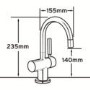 Reginox RFH04 Single Lever Chrome Monobloc Instant Boiling Water Tap