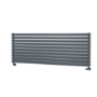 Sorrento Linea Dark Grey Anthracite Oval Designer Radiator 590x1600mm Double Panel 5676 BTU - Horizontal Bars