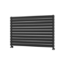 Riace Linea Midnight Black Flat Designer Radiator 770x1200mm Double Panel 5358 BTU - Horizontal Bars