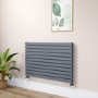 Riace Dark Grey Anthracite Flat Designer Radiator 770x1200mm Double Panel 5358 BTU