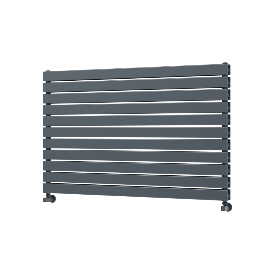 Riace Dark Grey Anthracite Flat Designer Radiator 770x1200mm Double Panel 5358 BTU