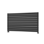Riace Linea Midnight Black Flat Designer Radiator 770x1400mm Double Panel 6143 BTU - Horizontal Bars