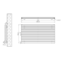 Riace Linea Midnight Black Flat Designer Radiator 770x1400mm Double Panel 6143 BTU - Horizontal Bars