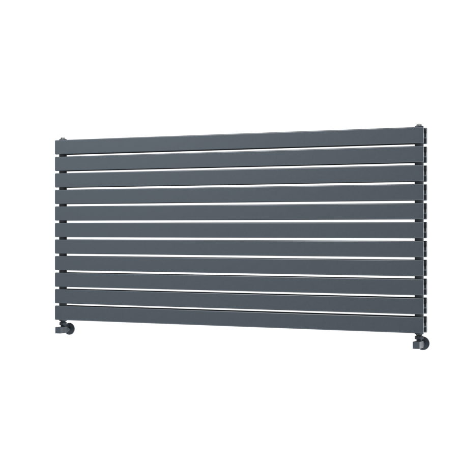 Riace Dark Grey Anthracite Flat Designer Radiator 770x1600mm Double Panel 6904 BTU
