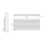 Riace Linea Midnight Black Flat Designer Radiator 770x1800mm Double Panel 7645 BTU - Horizontal Bars
