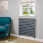 Riace Dark Grey Anthracite Flat Designer Radiator 770x800mm Double Panel 3720 BTU