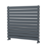 Riace Dark Grey Anthracite Flat Designer Radiator 770x800mm Double Panel 3720 BTU