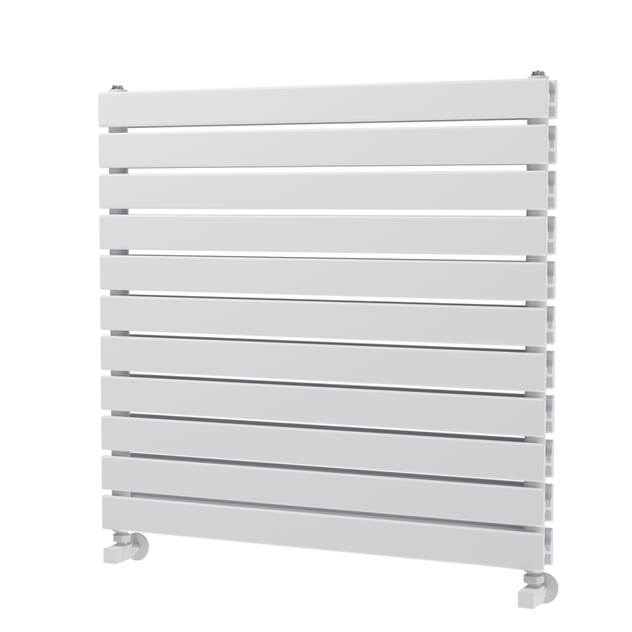 Riace White Flat Designer Radiator 770x800mm Double Panel 3720 BTU