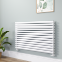 RHD13-1200-WCO Sorrento White Oval Designer Radiator 767x1200mm Double Panel 5659 BTU