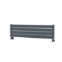 Riace Linea Dark Grey Anthracite Flat Designer Radiator 280x1000mm Double Panel 1655 BTU - Horizontal Bars