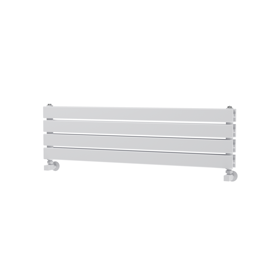 Riace White Flat Designer Radiator 280x1000mm Double Panel 1655 BTU