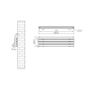 Riace White Flat Designer Radiator 280x1000mm Double Panel 1655 BTU