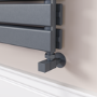 Riace Linea Dark Grey Anthracite Flat Designer Radiator 280x1200mm Double Panel 1949 BTU - Horizontal Bars