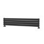 Riace Midnight Black Flat Designer Radiator 280x1400mm Double Panel 2235 BTU