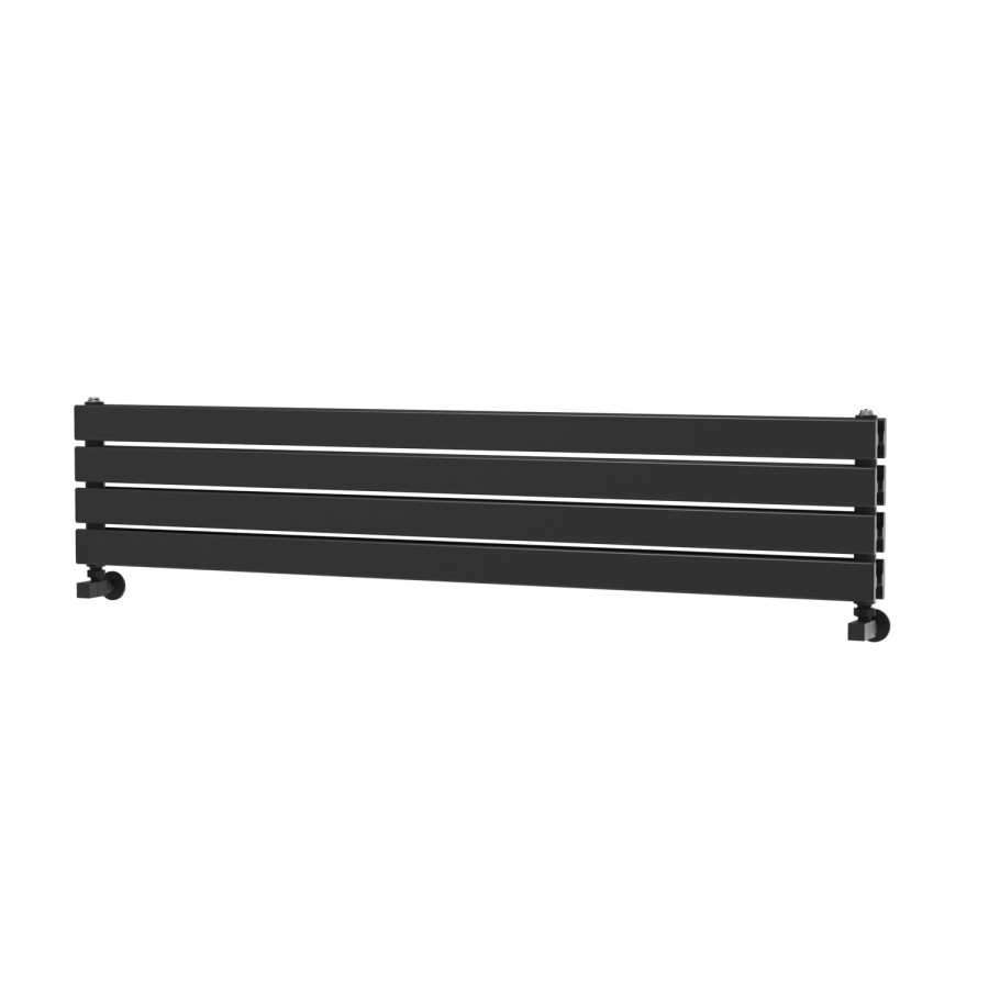 Riace Midnight Black Flat Designer Radiator 280x1400mm Double Panel 2235 BTU