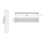 Riace Midnight Black Flat Designer Radiator 280x1400mm Double Panel 2235 BTU