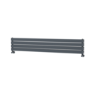 Riace Linea Dark Grey Anthracite Flat Designer Radiator 280x1600mm Double Panel 2512 BTU - Horizontal Bars