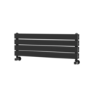 Riace Midnight Black Flat Designer Radiator 280x800mm Double Panel 1352 BTU