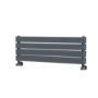 Riace Linea Dark Grey Anthracite Flat Designer Radiator 280x800mm Double Panel 1352 BTU - Horizontal Bars