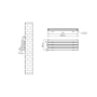 Riace Linea Dark Grey Anthracite Flat Designer Radiator 280x800mm Double Panel 1352 BTU - Horizontal Bars