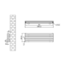 Sorrento Linea White Oval Designer Radiator 295x1000mm Double Panel 1846 BTU - Horizontal Bars
