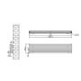 Sorrento Linea Midnight Black Oval Designer Radiator 295x1400mm Double Panel 2509 BTU - Horizontal Bars