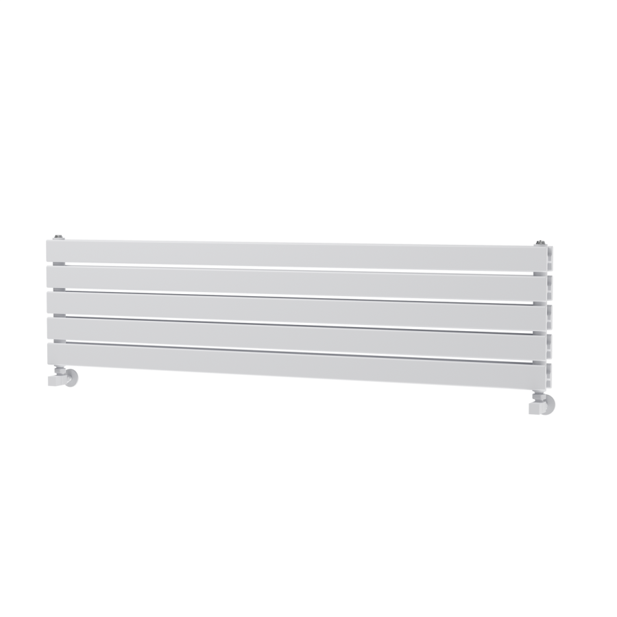 Riace White Flat Designer Radiator 350x1400mm Double Panel 2792 BTU