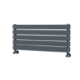 Riace Linea Dark Grey Anthracite Flat Designer Radiator 350x800mm Double Panel 1693 BTU - Horizontal Bars