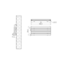 Riace Linea White Flat Designer Radiator 350x800mm Double Panel 1693 BTU - Horizontal Bars