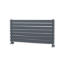 Riace Linea Dark Grey Anthracite Flat Designer Radiator 490x1000mm Double Panel 2898 BTU - Horizontal Bars