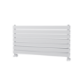 Riace Linea White Flat Designer Radiator 490x1000mm Double Panel 2898 BTU - Horizontal Bars