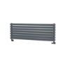 Sorrento Linea Anthracite Oval Designer Radiator 413x1200mm Double Panel 3048 BTU - Horizontal Bars