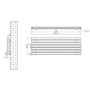 Riace Midnight Black Flat Designer Radiator 490x1400mm Double Panel 3908 BTU