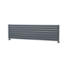 Riace Dark Grey Anthracite Flat Designer Radiator 490x1800mm Double Panel 4863 BTU