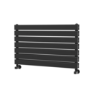 Riace Midnight Black Flat Designer Radiator 490x800mm Double Panel 2369 BTU