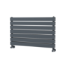 Riace Linea Dark Grey Anthracite Flat Designer Radiator 490x800mm Double Panel 2369 BTU - Horizontal Bars